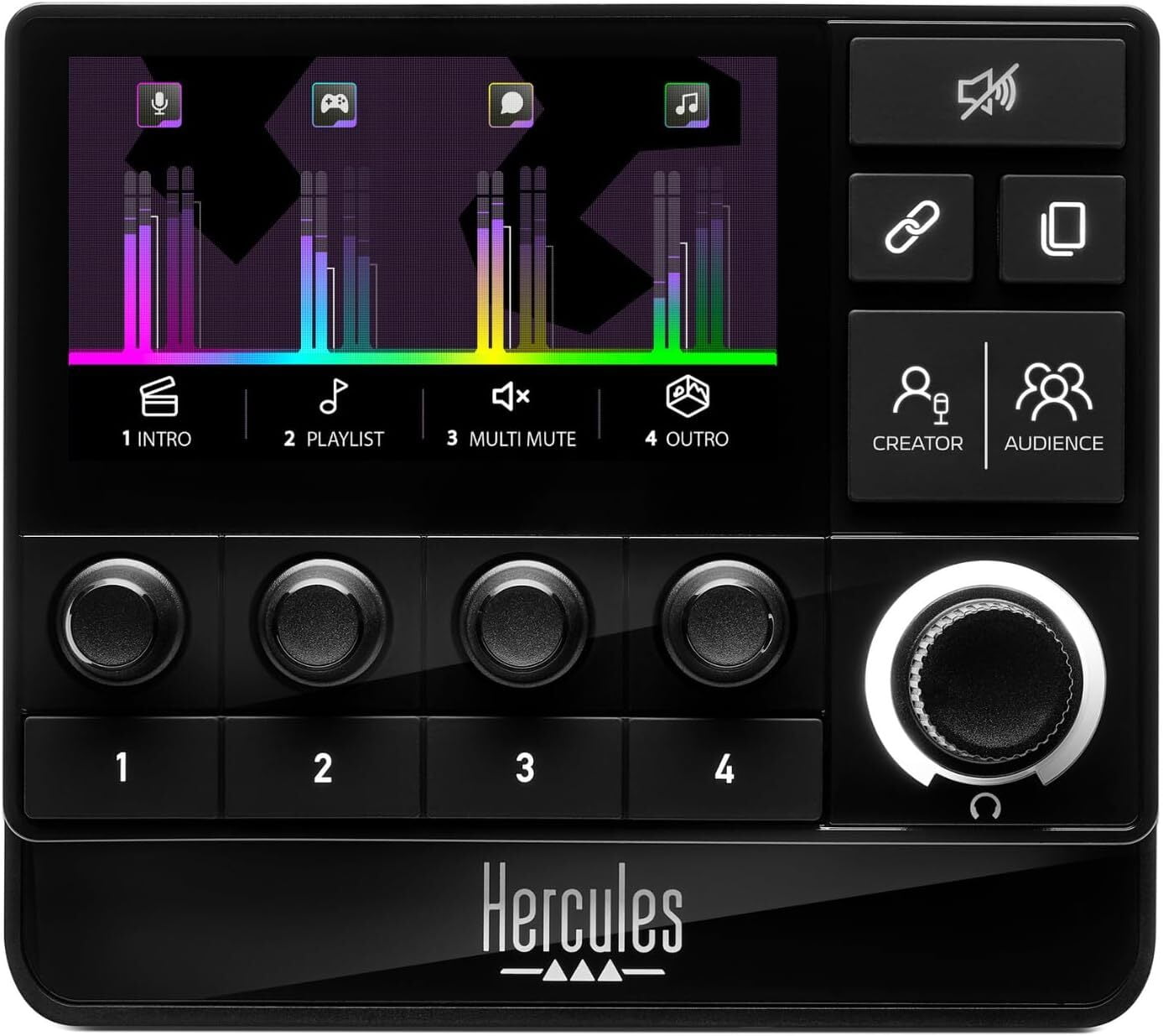 Hercules - Stream 200 XLR, Pro Audio Mixer for Advanced Content Creators, Streaming, and Gaming, with XLR Mic Pre-Amp, LCD Screen, 4 Actions Buttons and Customizable Interface. Compatible with PC - Serious Techies