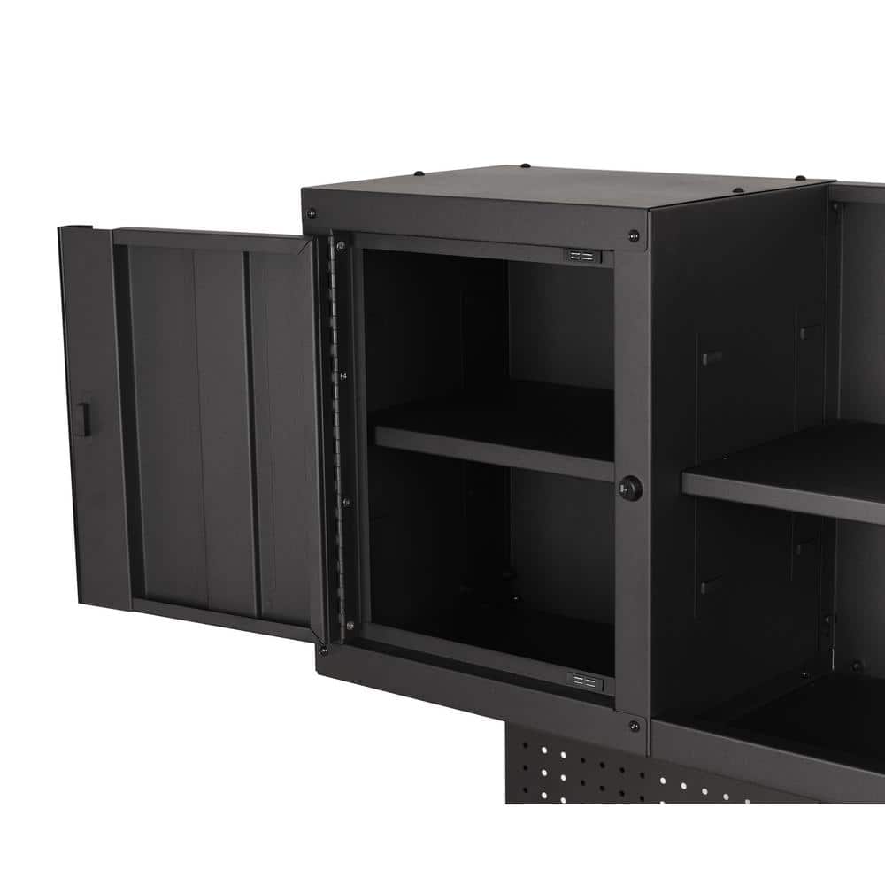 Husky - 56 In. W X 27.6 In. D 10-Drawer Matte Black Heavy-Duty Mobile Workbench with Pegboard and Top Cabinets - Serious Techies