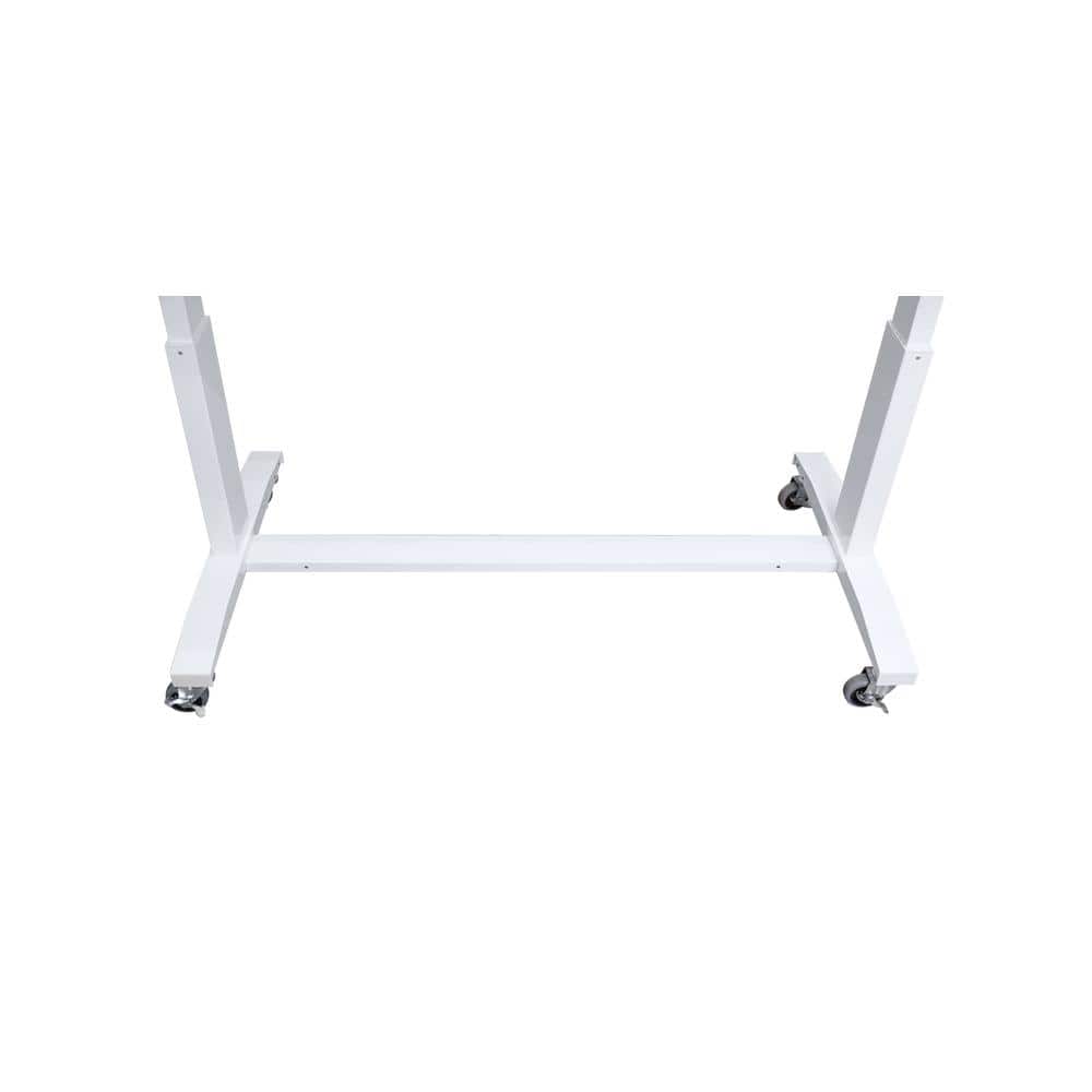 HUSKY - Tool Storage 62 In. W White Adjustable Height Work Table with 2-Drawers - Serious Techies