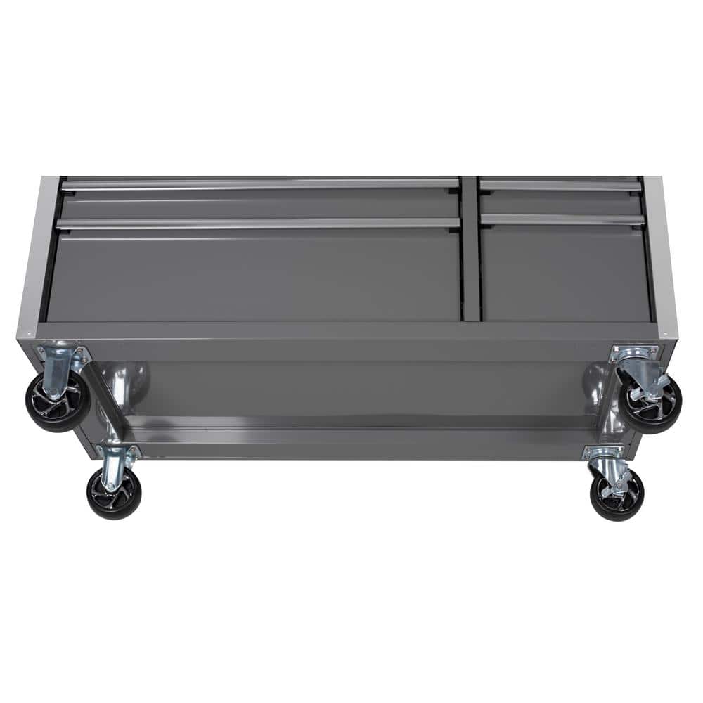 Husky - Tool Storage 52 In. W X 25 In. D Standard Duty Gloss Gray Mobile Workbench Tool Chest - Serious Techies