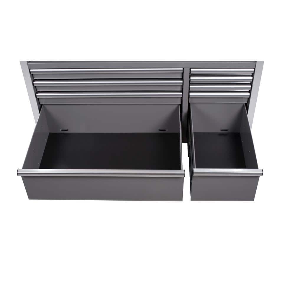 Husky - Tool Storage 52 In. W X 25 In. D Standard Duty Gloss Gray Mobile Workbench Tool Chest - Serious Techies