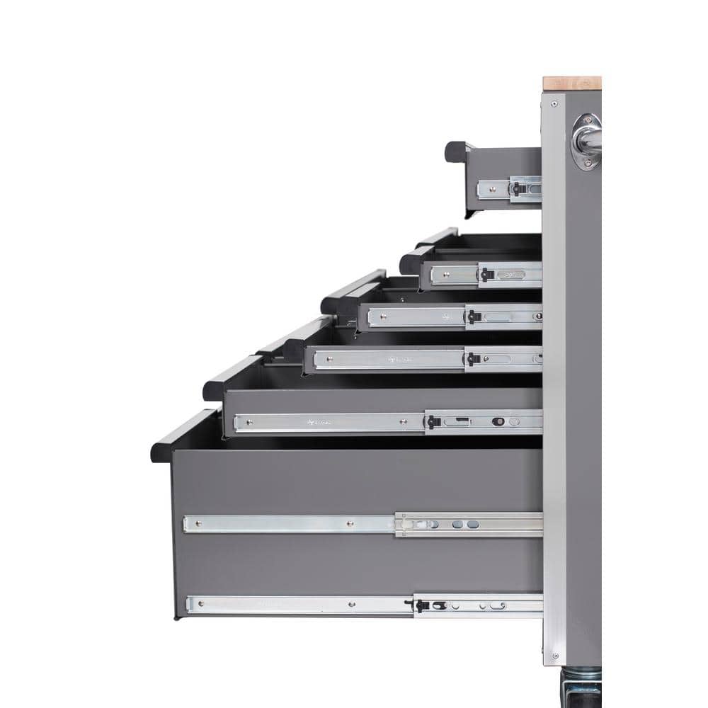 Husky - Tool Storage 52 In. W X 25 In. D Standard Duty Gloss Gray Mobile Workbench Tool Chest - Serious Techies
