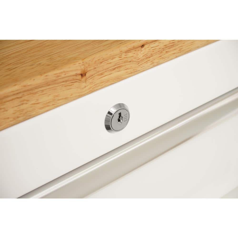 Husky - Tool Storage 72 In. W Standard Duty Gloss White Mobile Workbench Tool Chest - Serious Techies