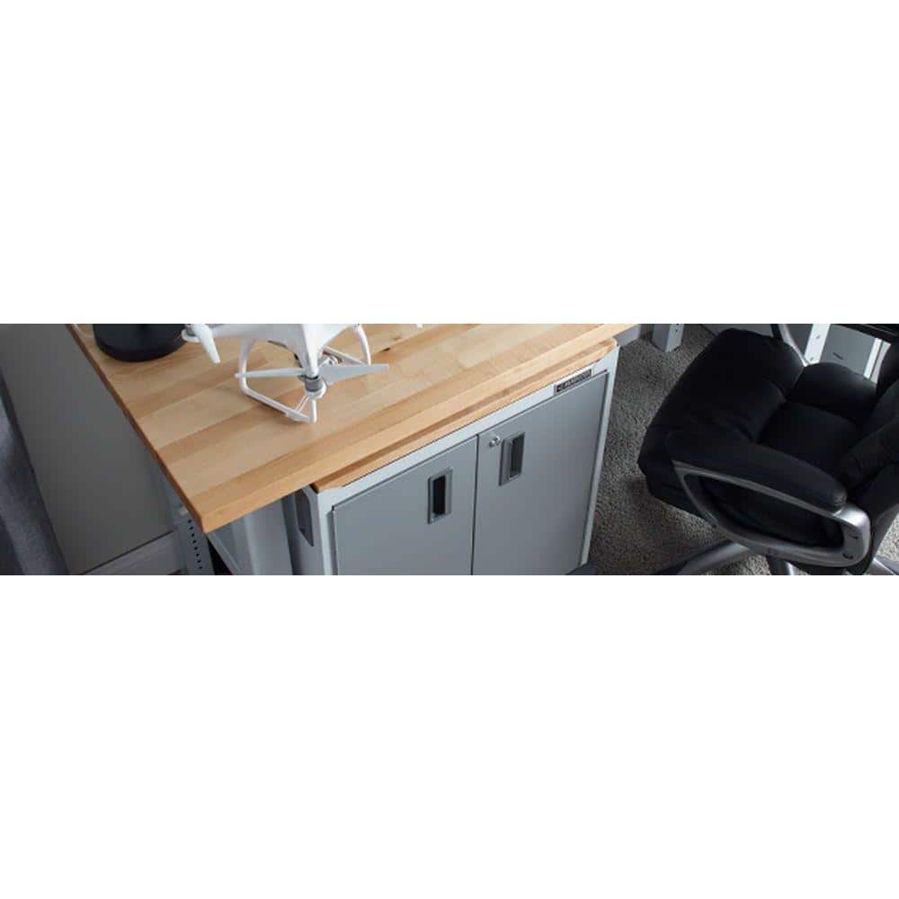 HUSKY - 72 In. W X 25 In. D Adjustable Height Workbench with Hardwood Top - Serious Techies