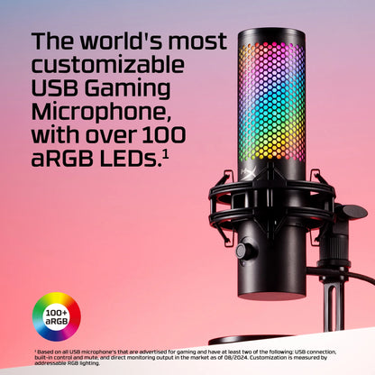HyperX - QuadCast 2 S - RGB USB Microphone - Serious Techies
