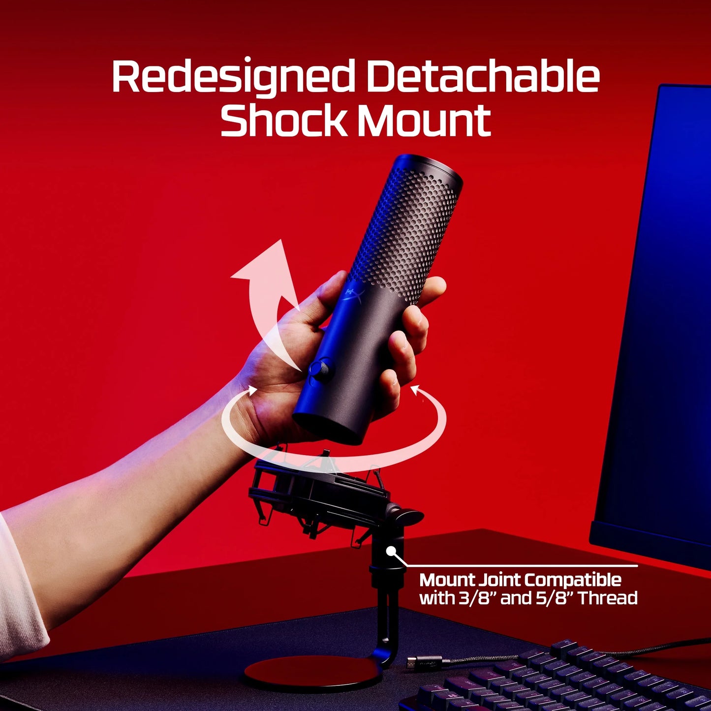 HyperX - QuadCast 2 S - RGB USB Microphone - Serious Techies