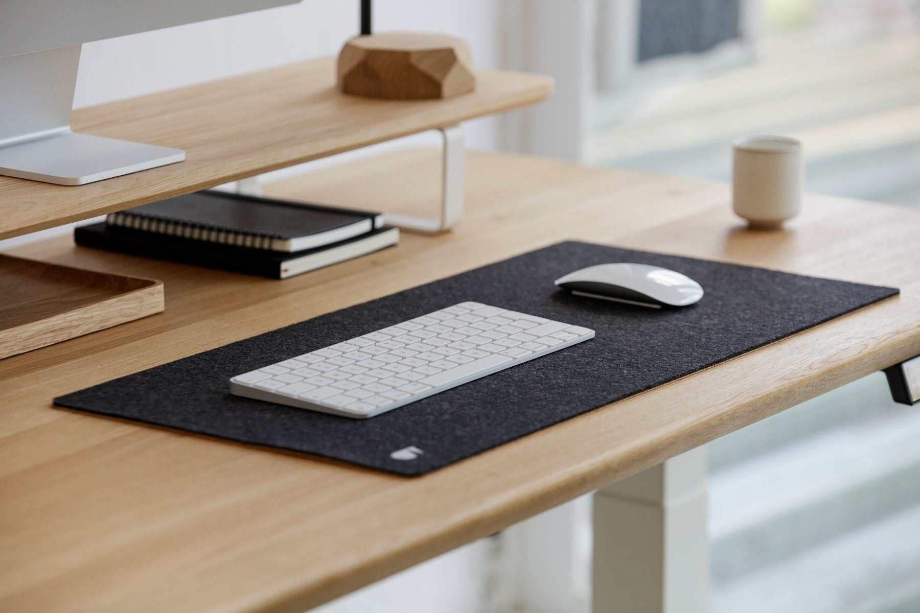 Oakywood - Felt and Cork Desk Mat, Laptop Mat, Extra Large Desk Pad, Natural Wool Pad, Home Office, Desk Accessories, Gift, Gift for Him - Serious Techies