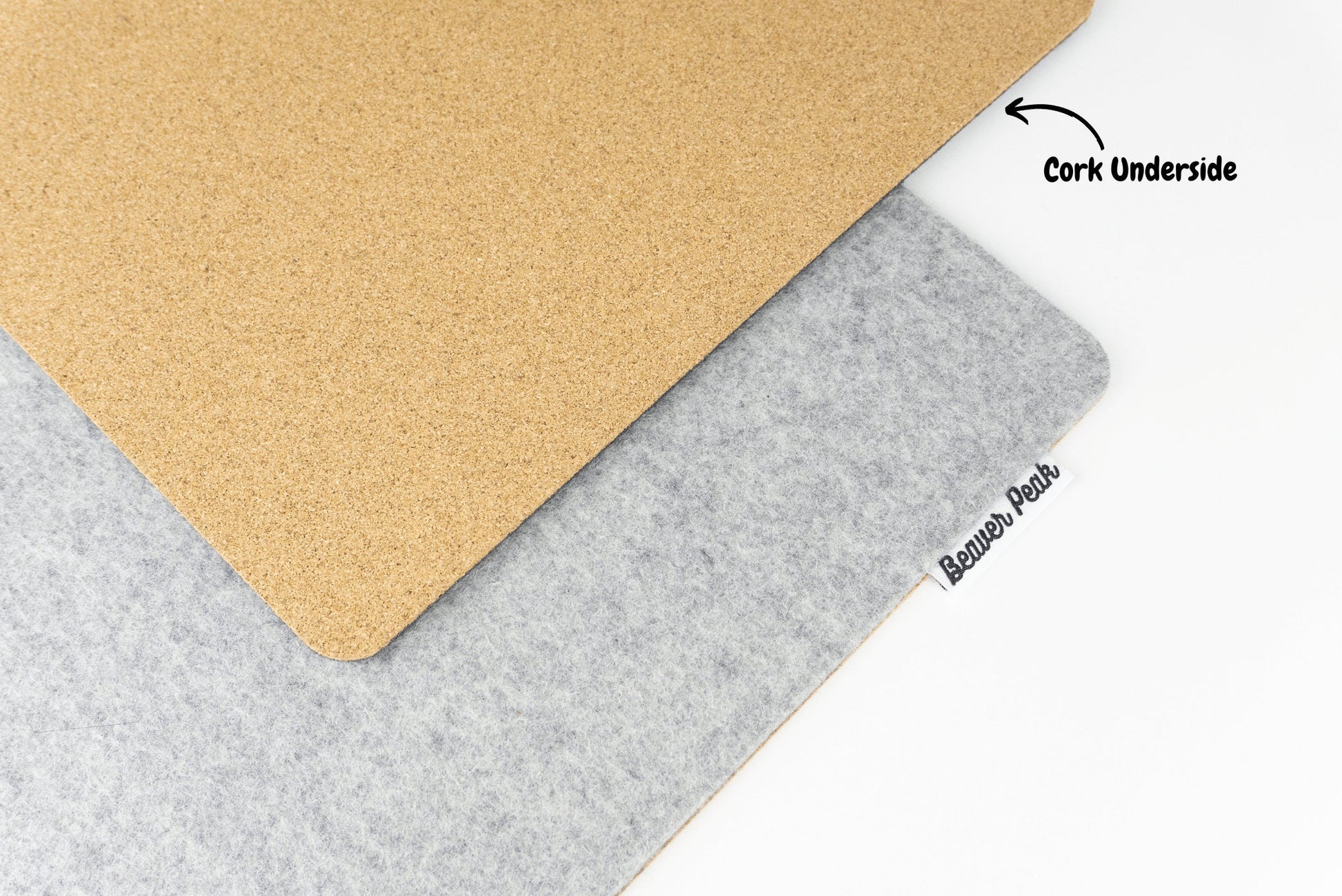 BeaverPeak - Felt and Cork Desk Mat, Wool and Cork Desk Mat, Anti-Microbial Wool Desk Pad, anti Slip Cork Layer, Merino Wool Laptop Mat, Made in Canada - Serious Techies