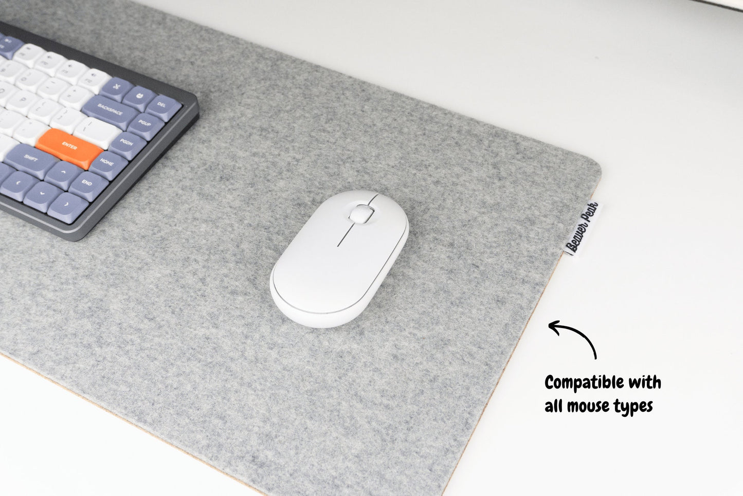 BeaverPeak - Felt and Cork Desk Mat, Wool and Cork Desk Mat, Anti-Microbial Wool Desk Pad, anti Slip Cork Layer, Merino Wool Laptop Mat, Made in Canada - Serious Techies