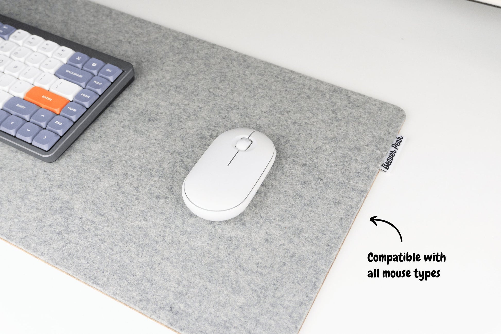 BeaverPeak - Felt and Cork Desk Mat, Wool and Cork Desk Mat, Anti-Microbial Wool Desk Pad, anti Slip Cork Layer, Merino Wool Laptop Mat, Made in Canada - Serious Techies