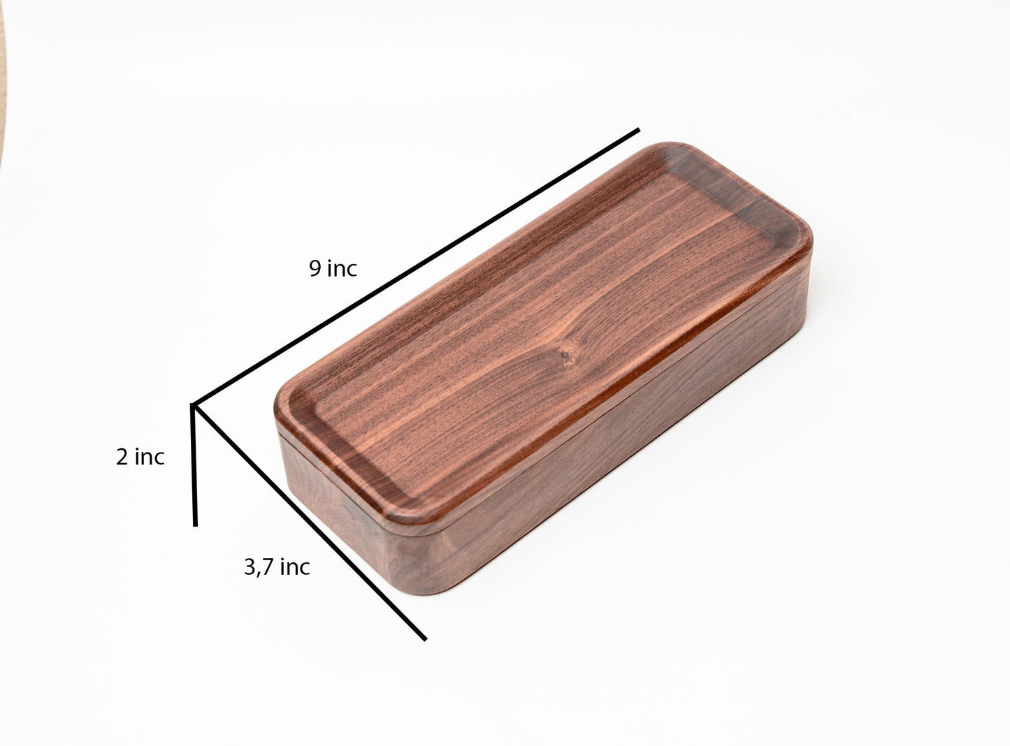 TheProVideo - Walnut Wooden Box with Lid: Desk Organizer - Serious Techies