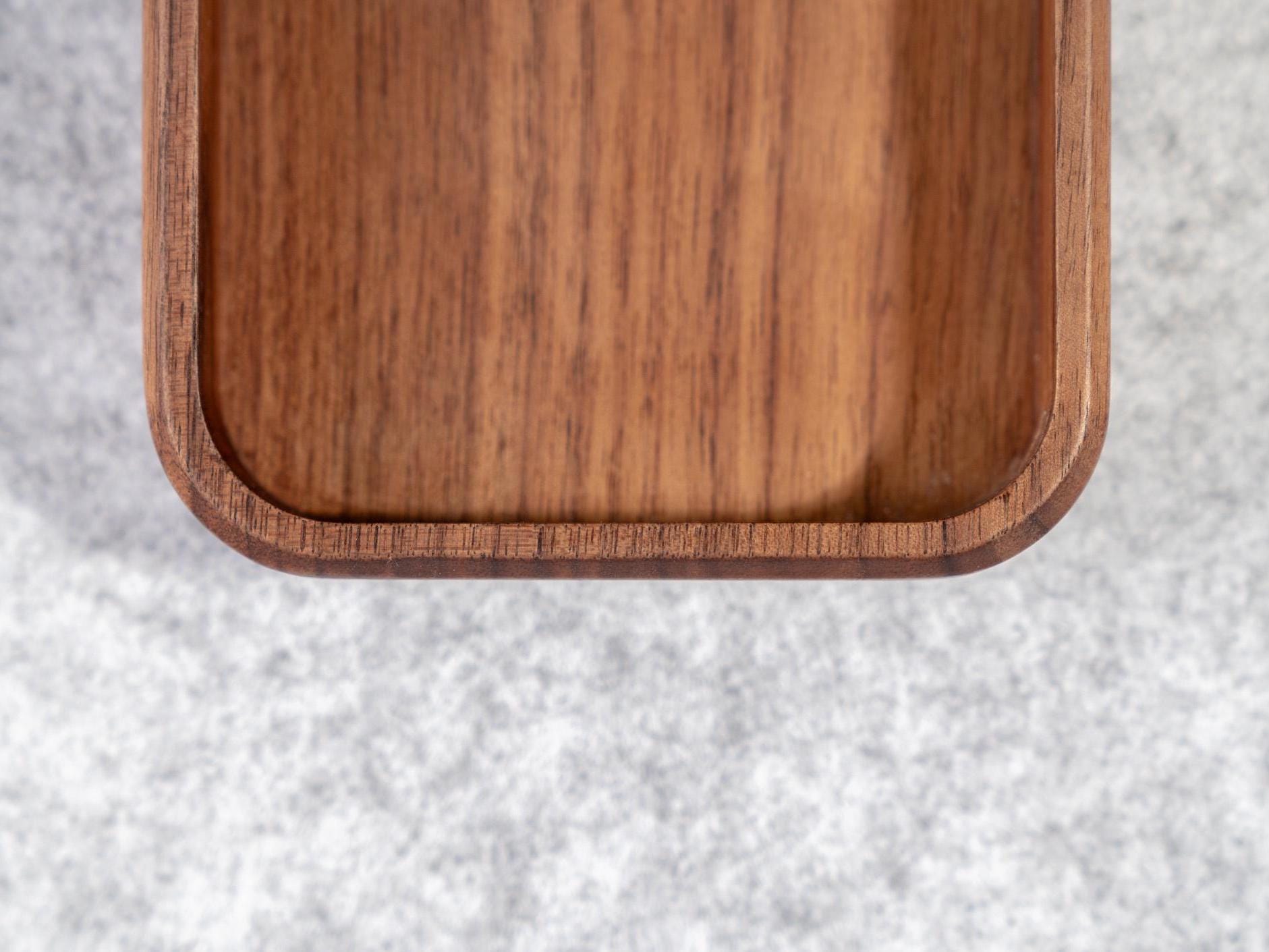 TheProOrganizer - Walnut Wood Desk Organizer Tray: Matte Finish, Minimalist Design - Serious Techies