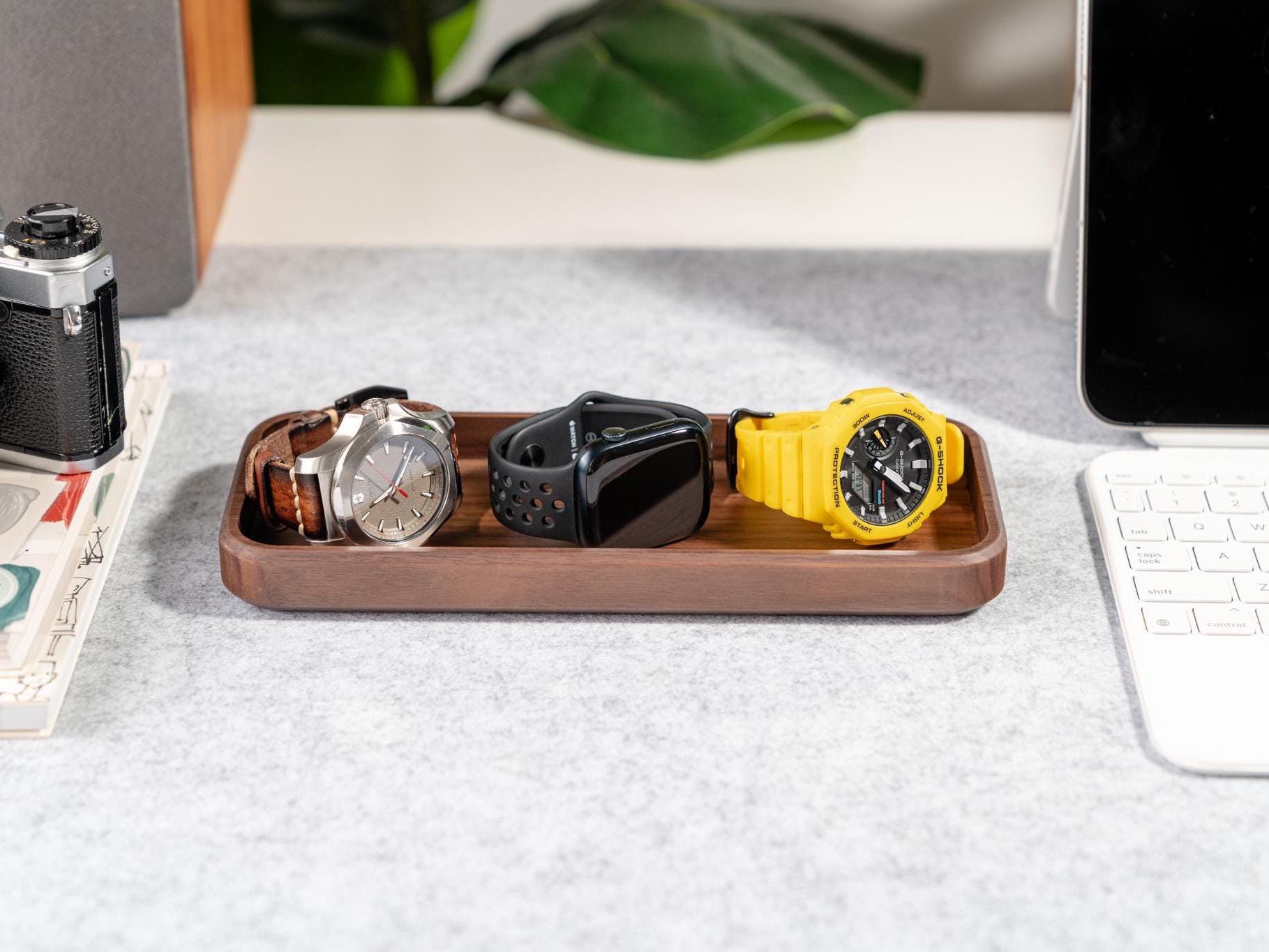 TheProOrganizer - Walnut Wood Desk Organizer Tray: Matte Finish, Minimalist Design - Serious Techies
