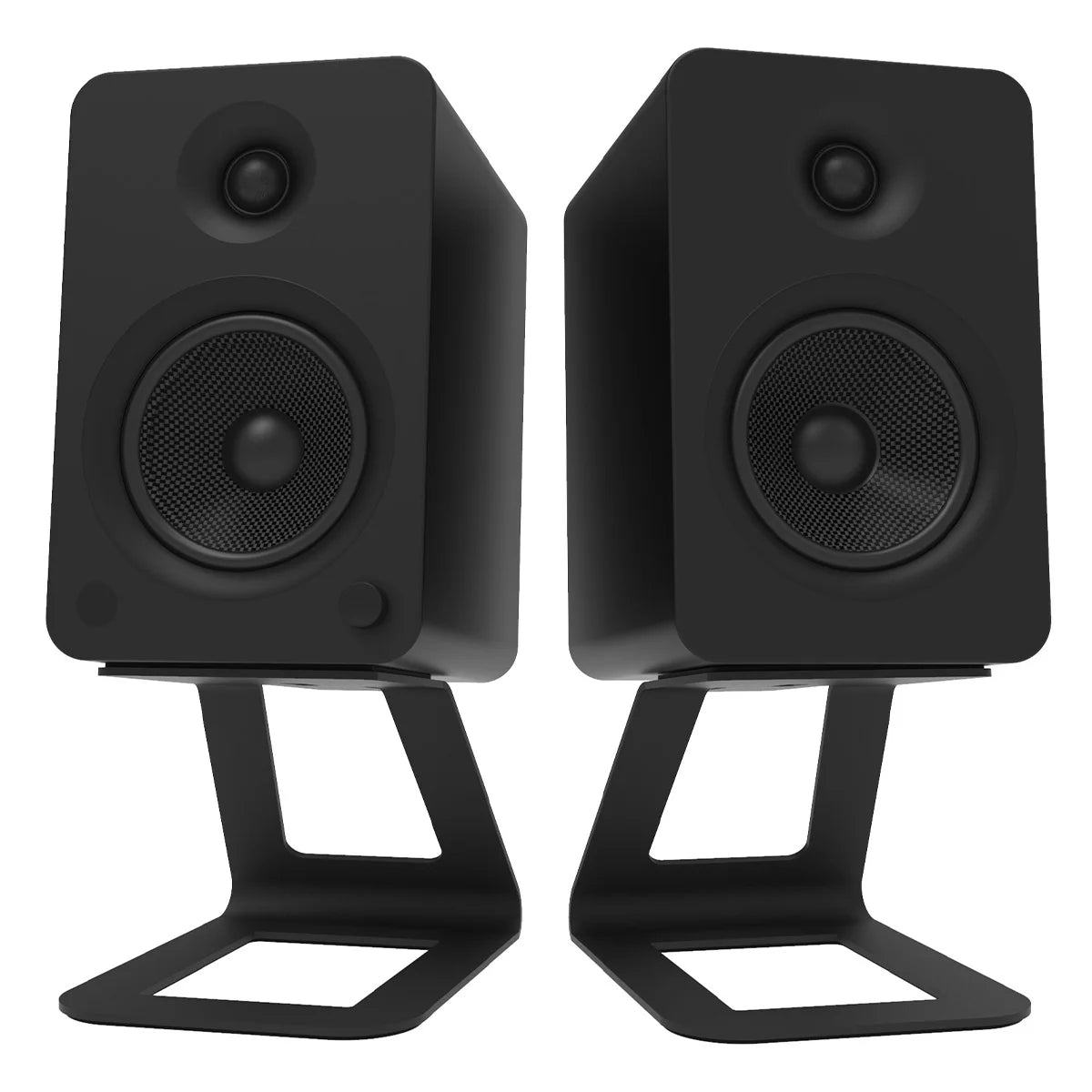 Kanto - SE6 Elevated Desktop Speaker Stands for Large Speakers - Pair (Black) - Serious Techies