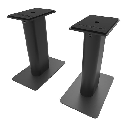 Kanto - SP9 9" Universal Desktop Speaker Stands with Rotating Top Plates and Cable Management - Pair (Black) - Serious Techies