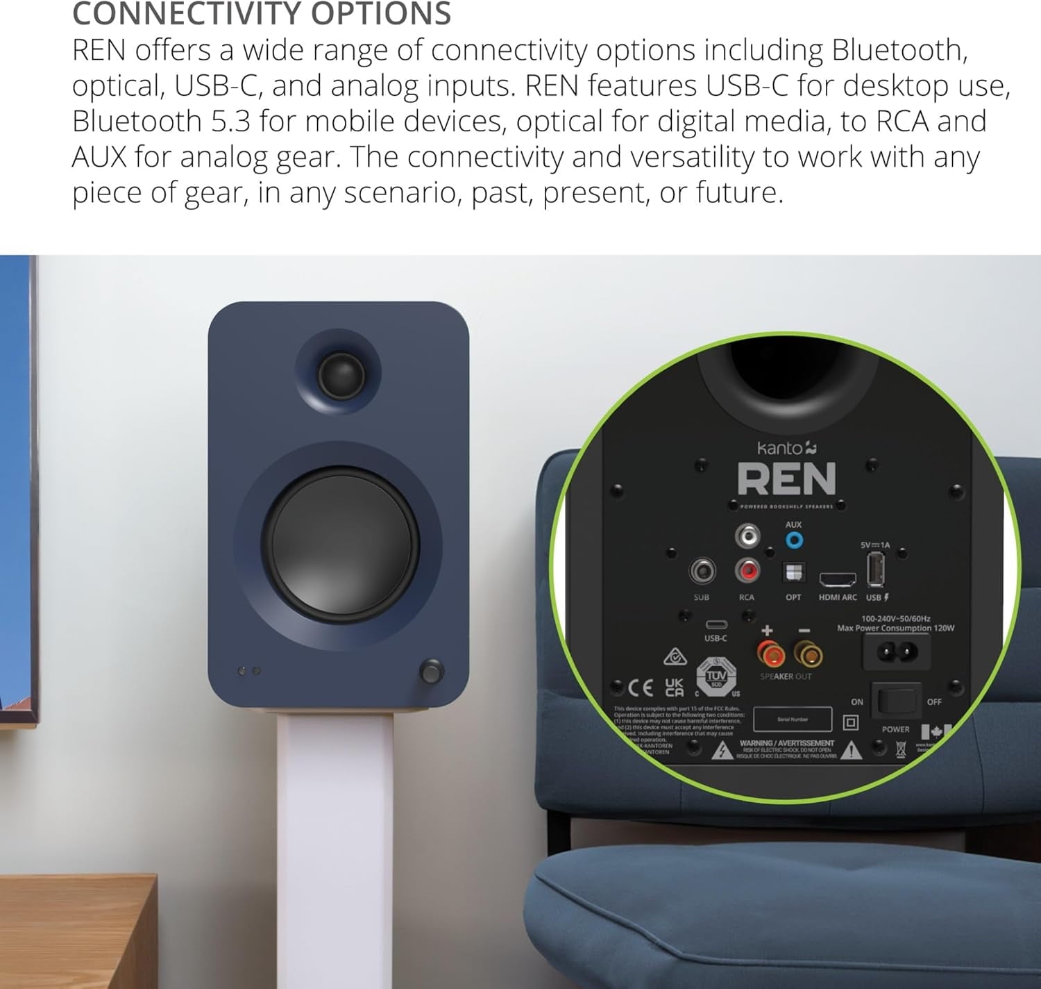 Kanto - REN MB Bluetooth Powered Bookshelf Speakers - Matte Black Pair with 1 Year Amber Protection Extension Plan (2024) - Serious Techies