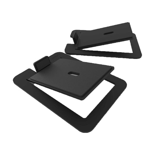 S6 Large Desk Top Speaker Stands with 16-Degrees of Tilt & Mounting Hole Pair, Black