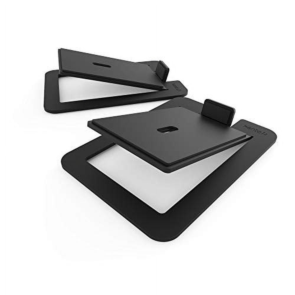 S6 Large Desk Top Speaker Stands with 16-Degrees of Tilt & Mounting Hole Pair, Black