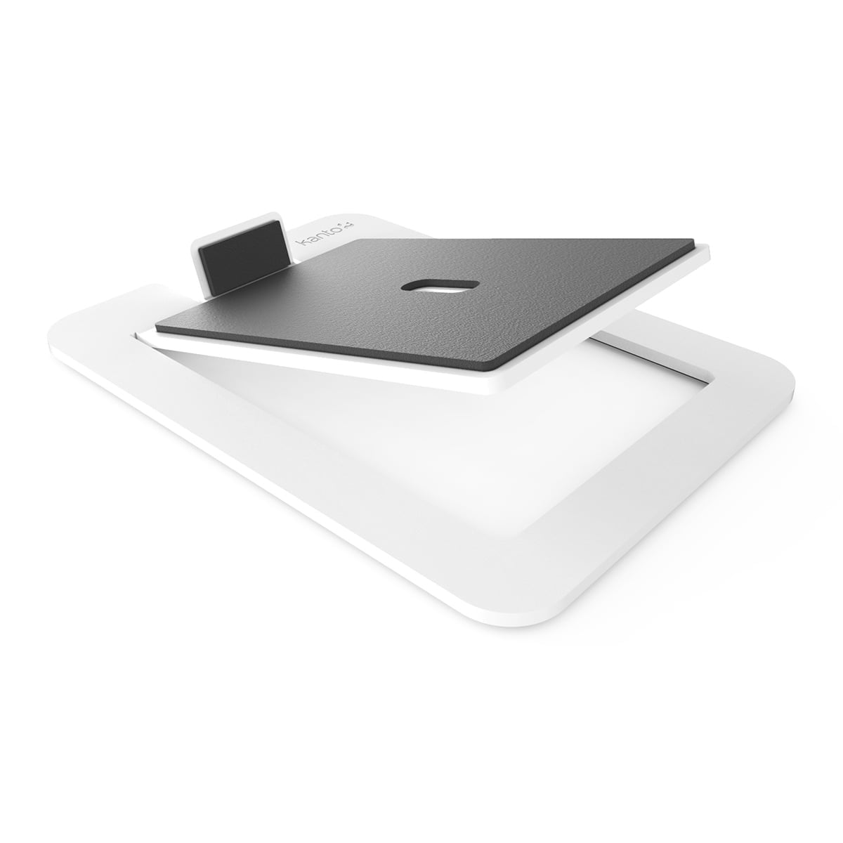 Kanto - S6W Tilted Desktop Speaker Stands for Large Speakers, White (Pair) - Serious Techies
