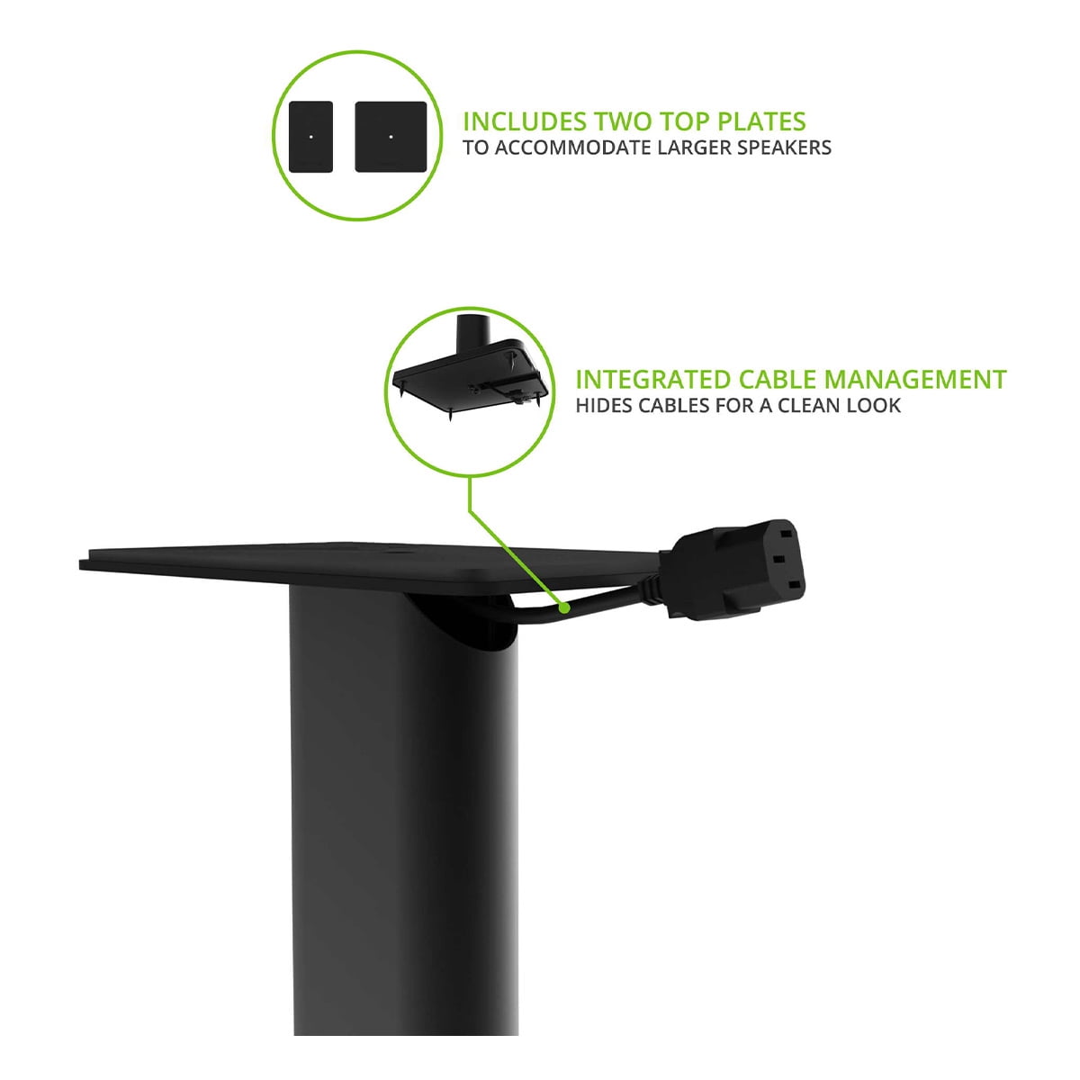 Kanto - SP32PL 32" Bookshelf Speaker Stands, Black - Serious Techies