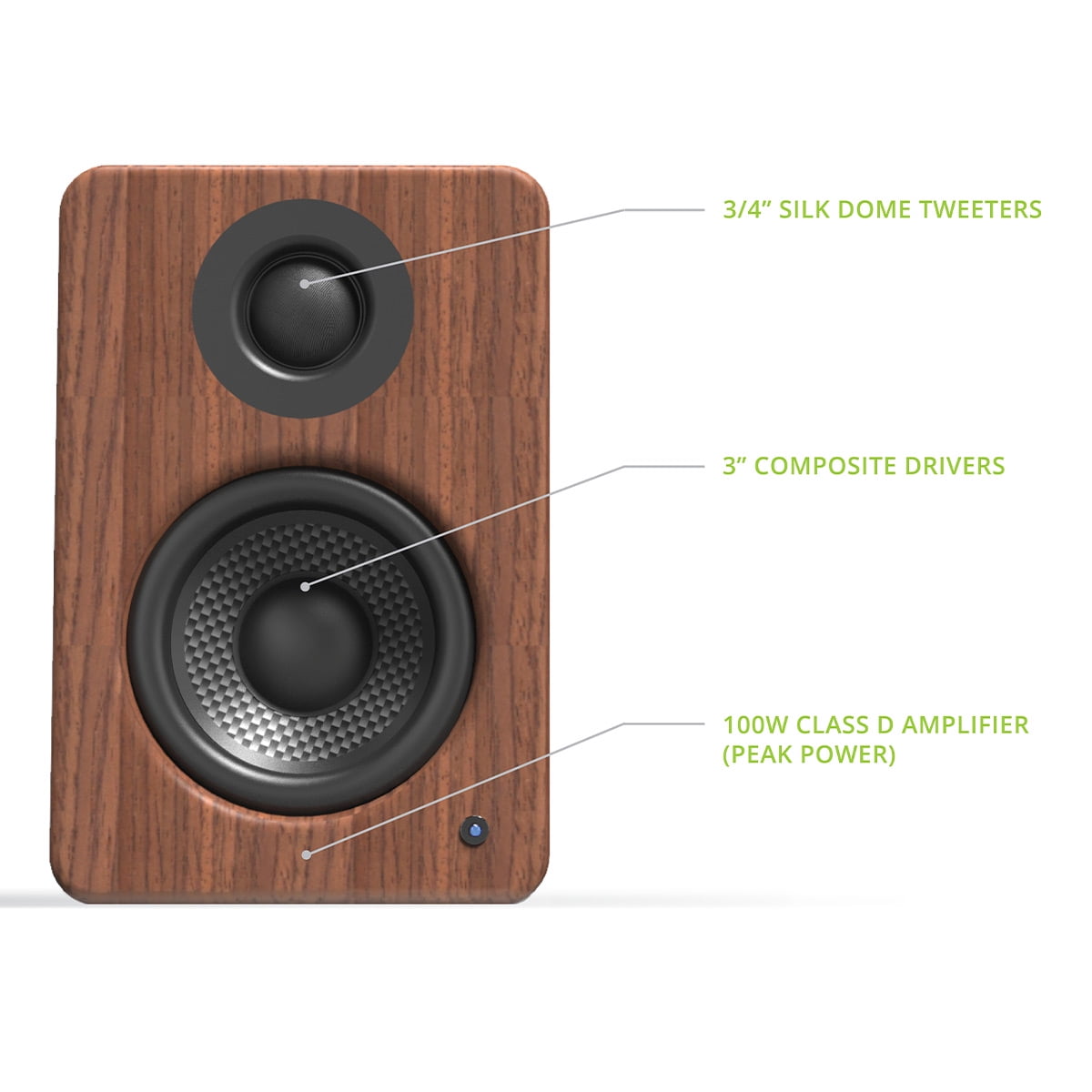 Kanto - YU2 Powered Desktop Speakers - Pair (Walnut) - Serious Techies
