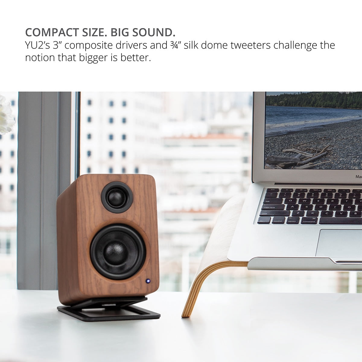 Kanto - YU2 Powered Desktop Speakers - Pair (Walnut) - Serious Techies