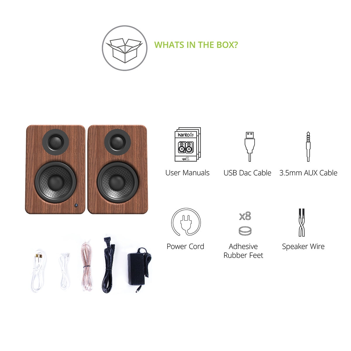Kanto - YU2 Powered Desktop Speakers - Pair (Walnut) - Serious Techies