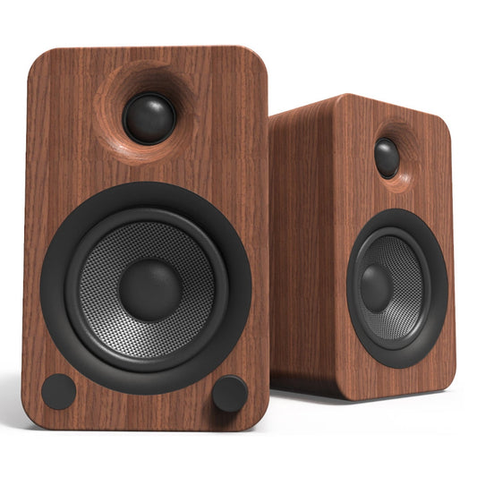 Kanto - YU4 Powered Bookshelf Speakers with Built-In Bluetooth - Pair (Walnut) - Serious Techies