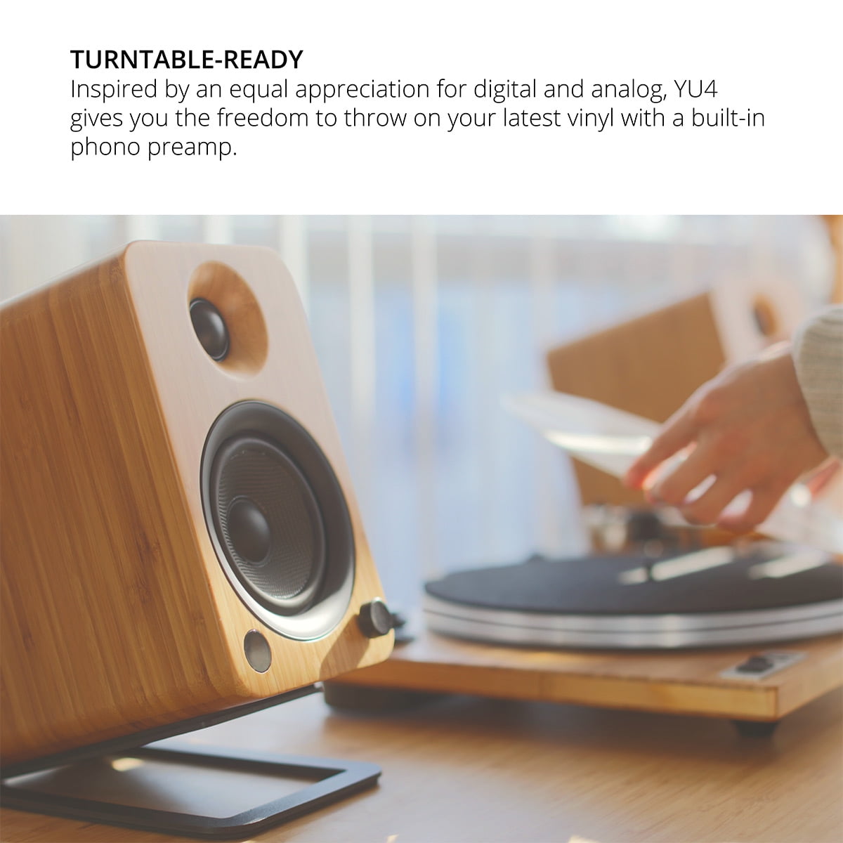 Kanto - YU4 Powered Bookshelf Speakers with Built-In Bluetooth - Pair (Walnut) - Serious Techies