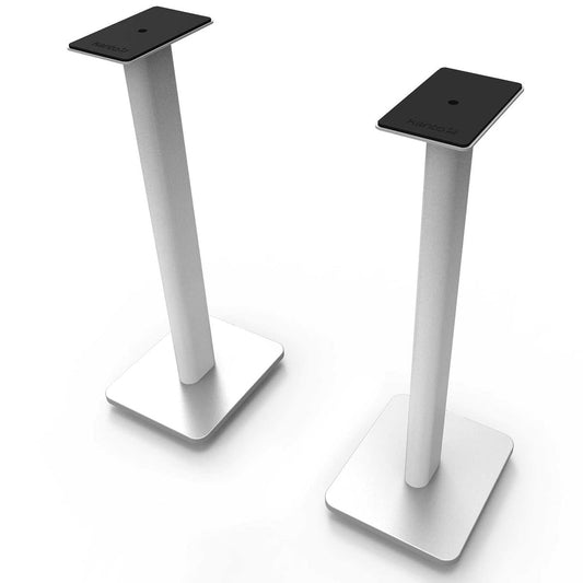 Kanto - SP32PL 32" Bookshelf Speaker Stands with Rotating Top Plates and Cable Management – Pair (White) - Serious Techies