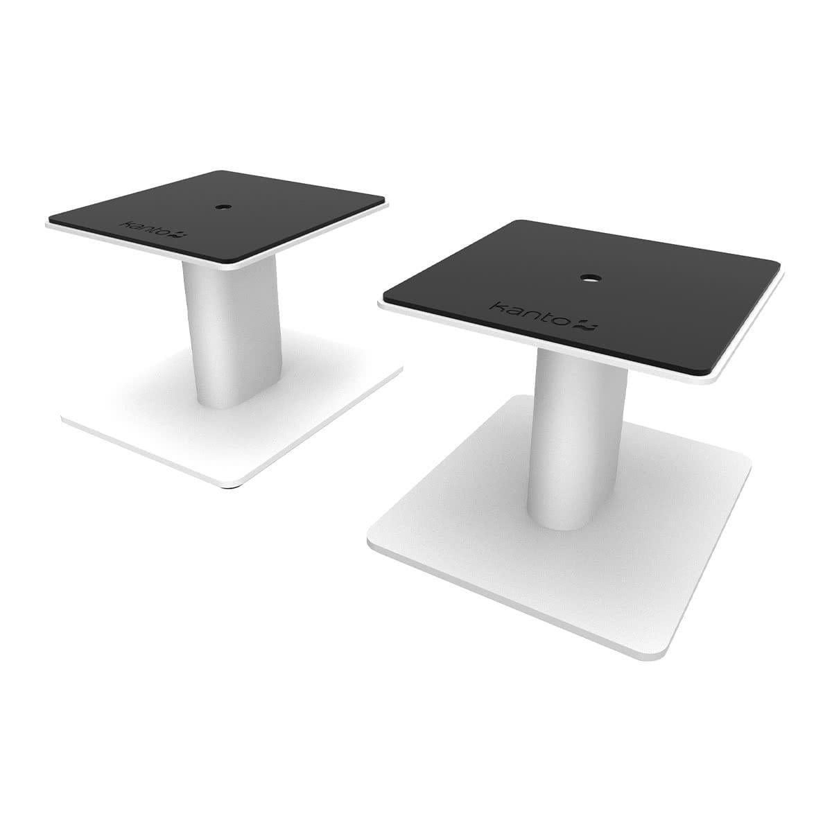 Kanto - SP6HD 6" Universal Desktop Speaker Stands with Rotating Top Plates and Cable Management - Pair (White) - Serious Techies