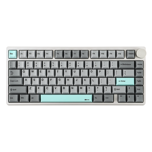 KiiBOOM - Moonshadow V2 V2 75% QMK&VIA Wired Usb-C/Bt5.0/2.4Ghz Wireless Hot-Swap Aluminum Mechanical Gaming Keyboard with FR4 Plate