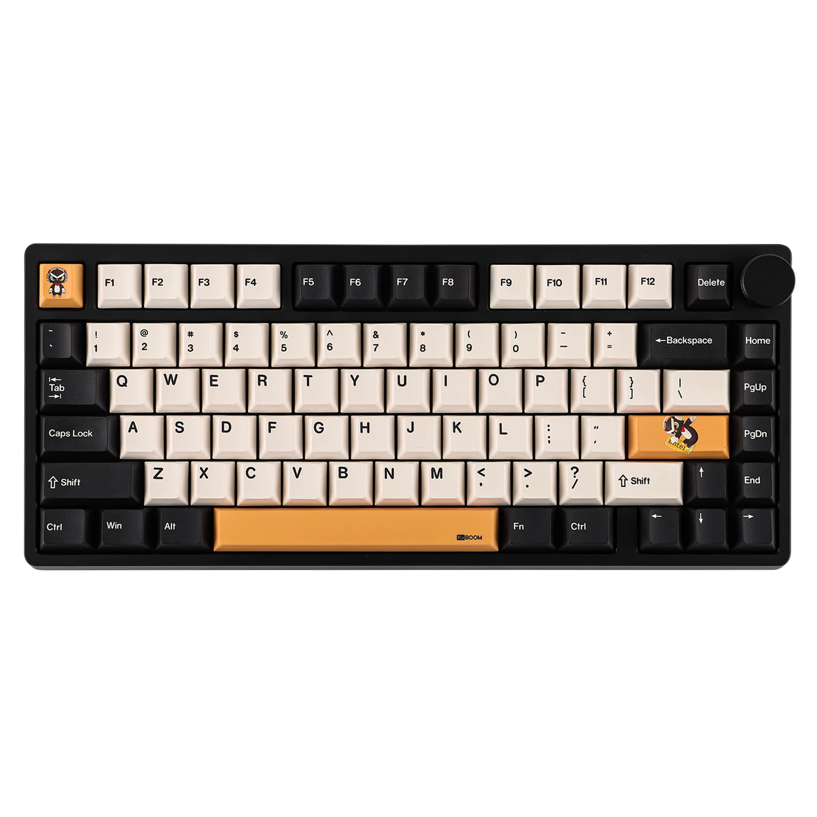 KiiBOOM - Moonshadow V2 V2 75% QMK&VIA Wired Usb-C/Bt5.0/2.4Ghz Wireless Hot-Swap Aluminum Mechanical Gaming Keyboard with FR4 Plate