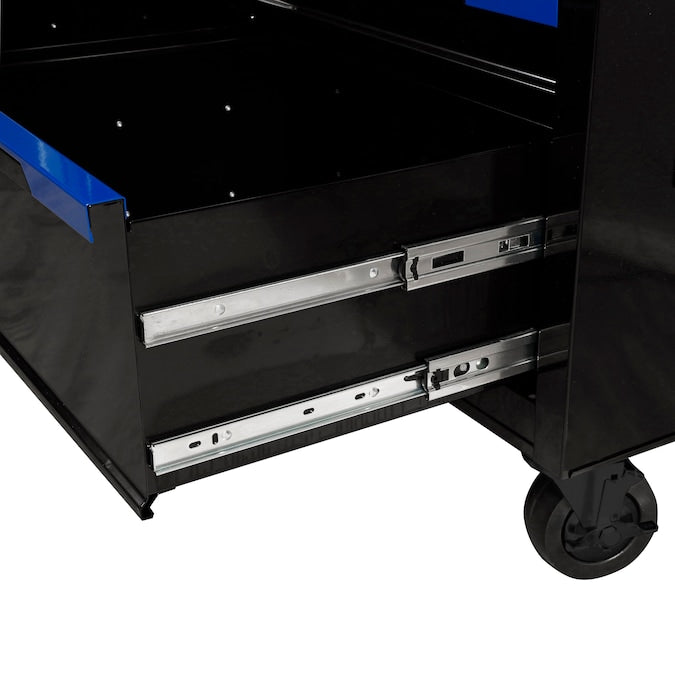 KOBALT - 46.1-In L X 37.2-In H 9 -Drawers Rolling Black Wood Work Bench - Serious Techies