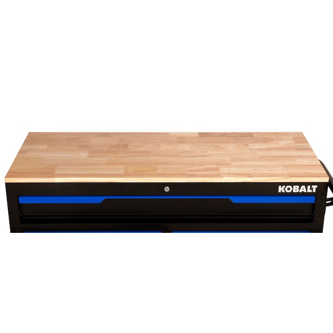 KOBALT - 46.1-In L X 37.2-In H 9 -Drawers Rolling Black Wood Work Bench - Serious Techies