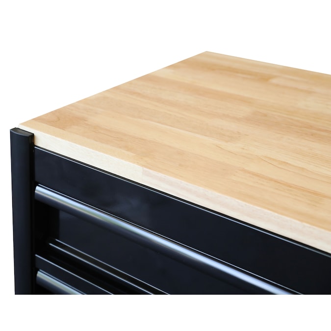 KOBALT - 59.8-In L X 42.7-In H 15 -Drawers Rolling Black Wood Work Bench - Serious Techies