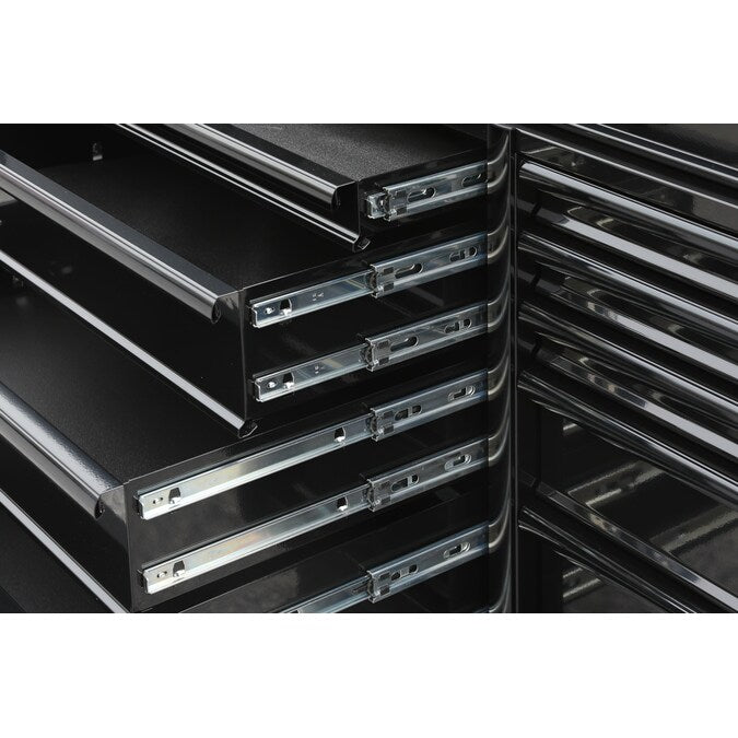 KOBALT - 59.8-In L X 42.7-In H 15 -Drawers Rolling Black Wood Work Bench - Serious Techies