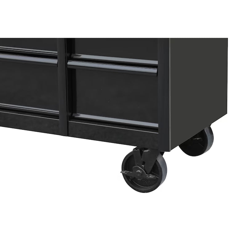 KOBALT - 71-In L X 42.7-In H 15 -Drawers Rolling Black Wood Work Bench