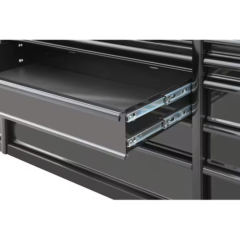 KOBALT - 71-In L X 42.7-In H 15 -Drawers Rolling Black Wood Work Bench