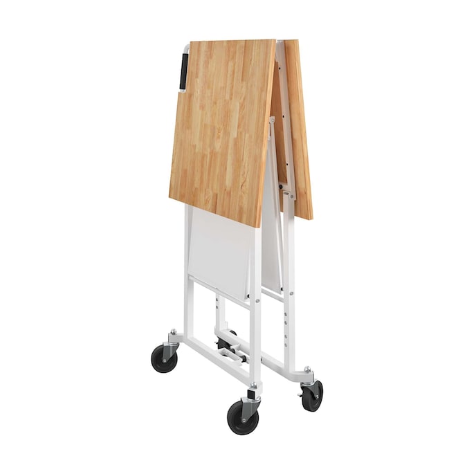 KOBALT - 52-In L X 34-In H Rolling White Wood Portable Work Bench - Serious Techies