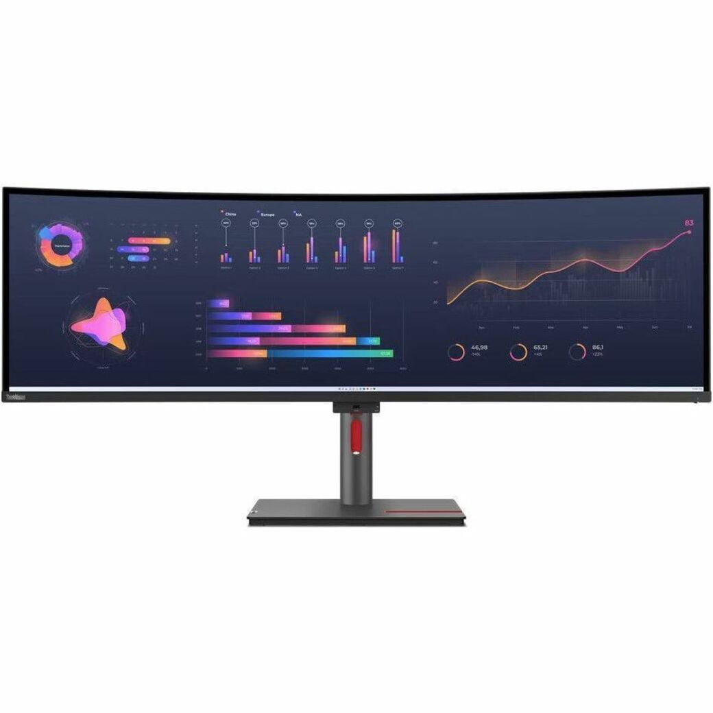 Lenovo - Thinkvision 49\" 5120 X 1440 LED Cable Lock Slot, Anti-Glare Curved Monitor, Raven Black, P49W-30 - Serious Techies