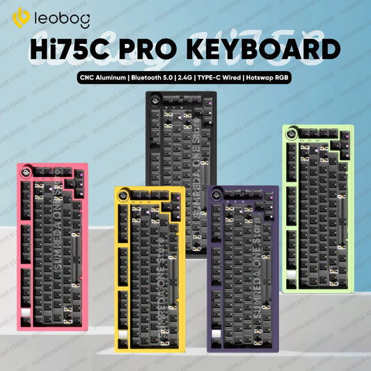 Leobog - Hi75C Hi75C Pro Hi75 Gaming Aluminum Wireless Mechanical Keyboard Kit 81Keys Bluetooth 2.4G Wired Hotswap Gamer Keyboard - Serious Techies