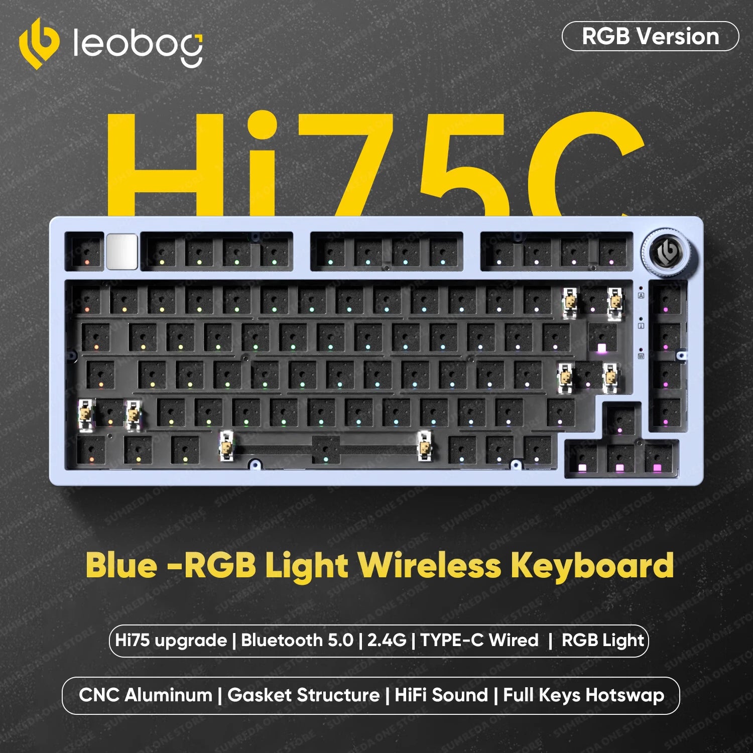 Leobog - Hi75C Hi75C Pro Hi75 Gaming Aluminum Wireless Mechanical Keyboard Kit 81Keys Bluetooth 2.4G Wired Hotswap Gamer Keyboard - Serious Techies