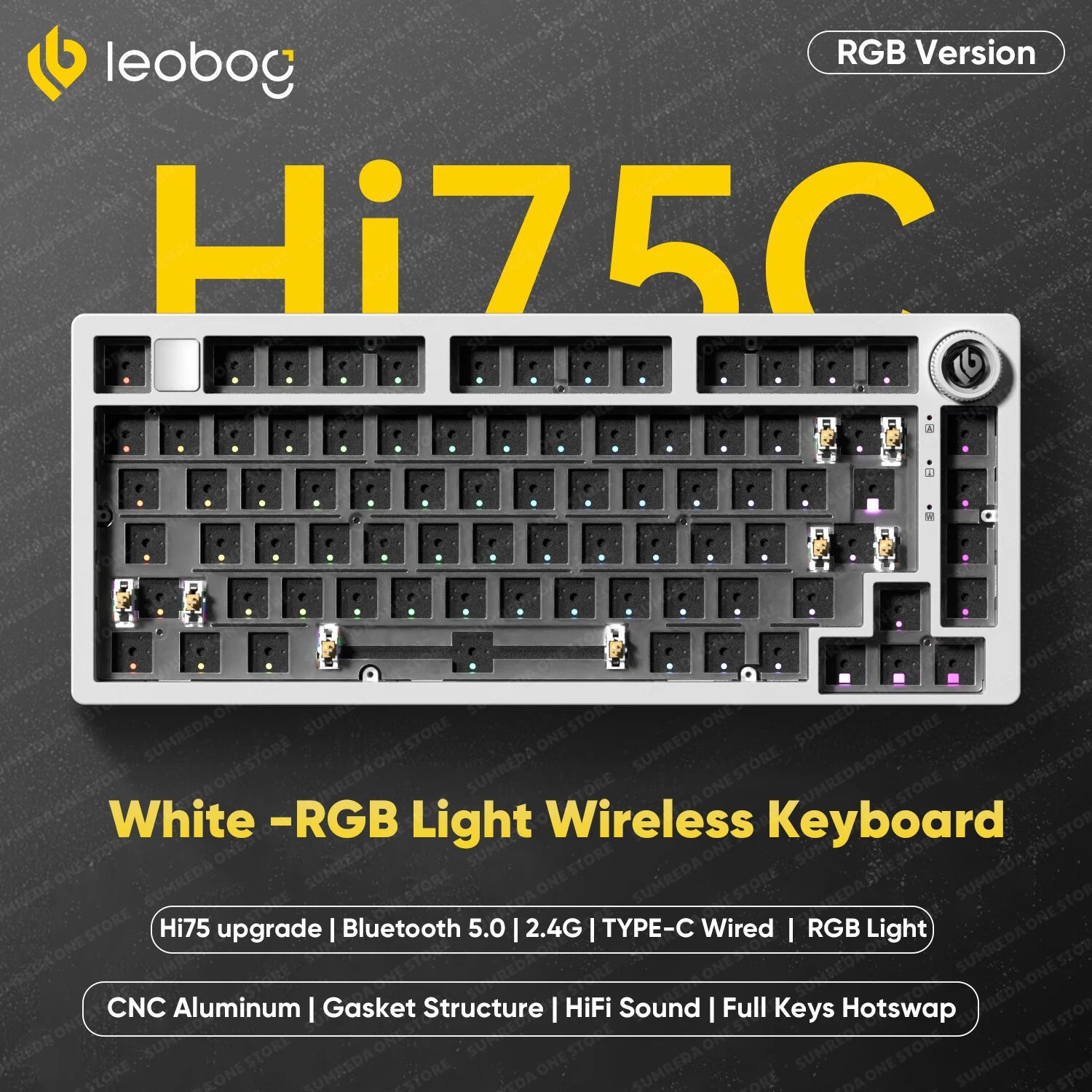 Leobog - Hi75C Hi75C Pro Hi75 Gaming Aluminum Wireless Mechanical Keyboard Kit 81Keys Bluetooth 2.4G Wired Hotswap Gamer Keyboard - Serious Techies