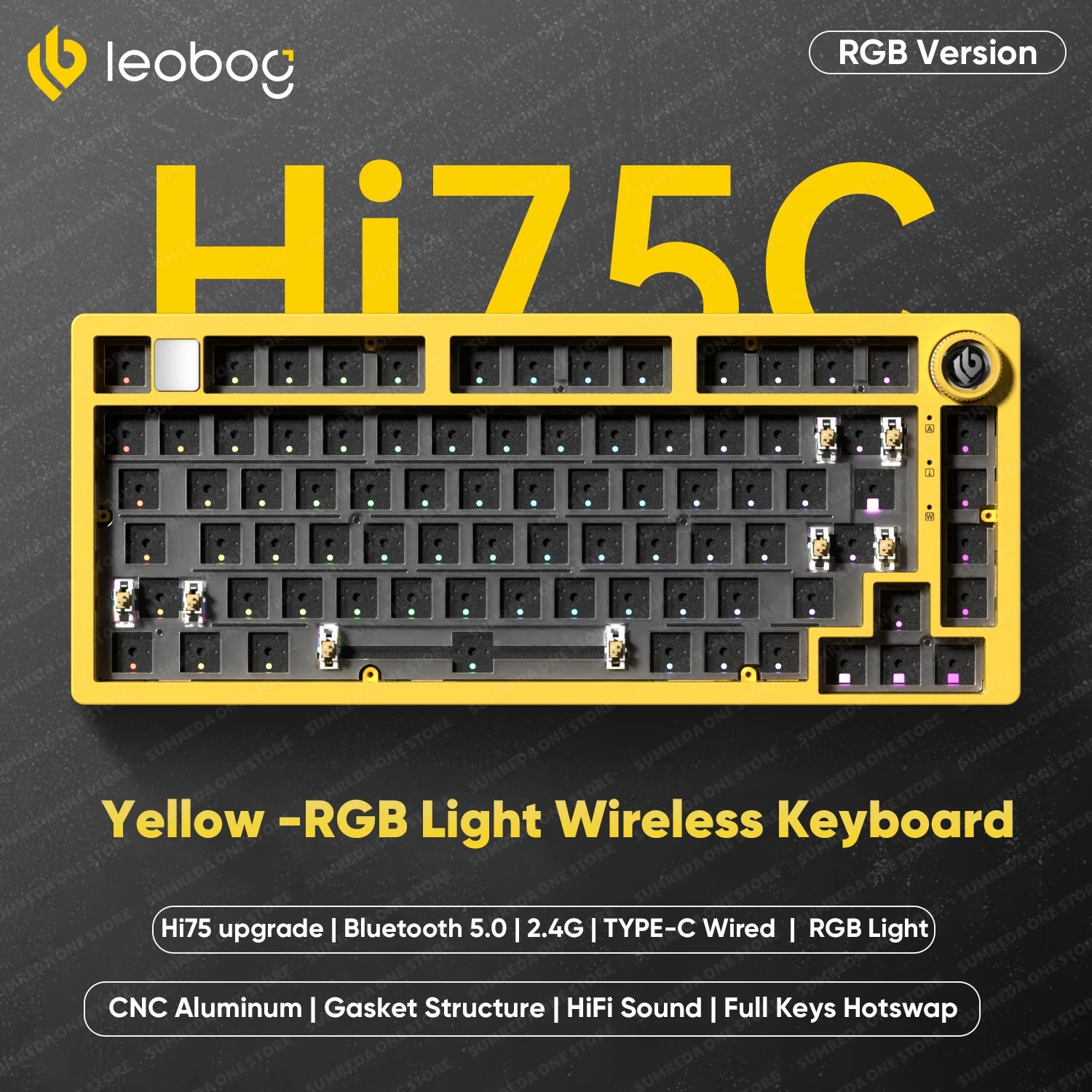 Leobog - Hi75C Hi75C Pro Hi75 Gaming Aluminum Wireless Mechanical Keyboard Kit 81Keys Bluetooth 2.4G Wired Hotswap Gamer Keyboard - Serious Techies