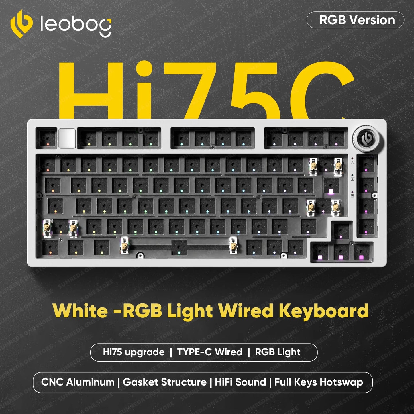 Leobog - Hi75C Hi75C Pro Hi75 Gaming Aluminum Wireless Mechanical Keyboard Kit 81Keys Bluetooth 2.4G Wired Hotswap Gamer Keyboard - Serious Techies