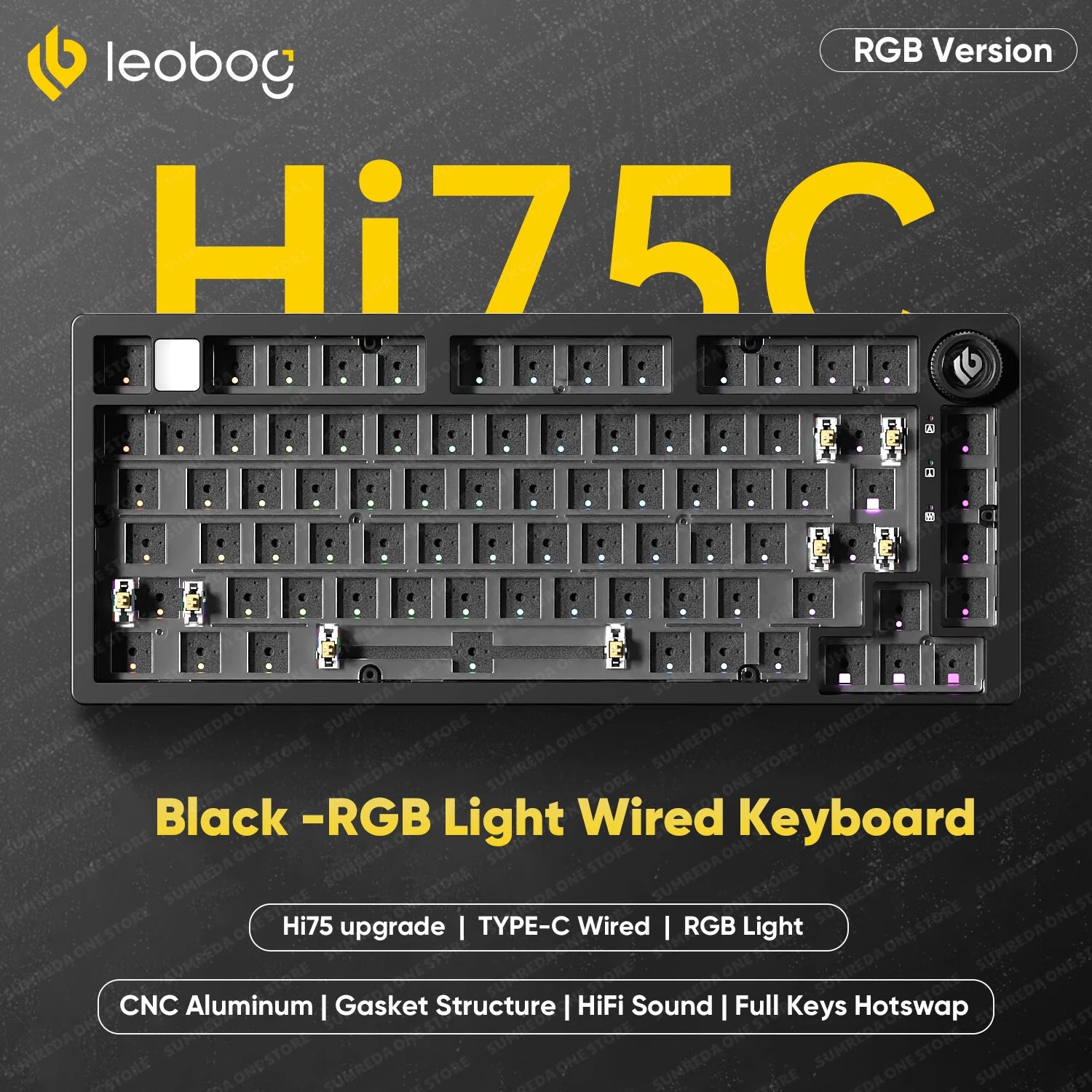 Leobog - Hi75C Hi75C Pro Hi75 Gaming Aluminum Wireless Mechanical Keyboard Kit 81Keys Bluetooth 2.4G Wired Hotswap Gamer Keyboard - Serious Techies