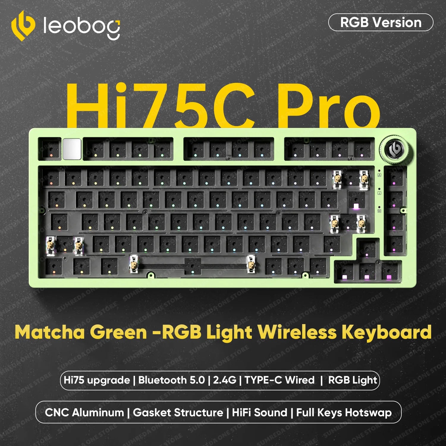 Leobog - Hi75C Hi75C Pro Hi75 Gaming Aluminum Wireless Mechanical Keyboard Kit 81Keys Bluetooth 2.4G Wired Hotswap Gamer Keyboard - Serious Techies