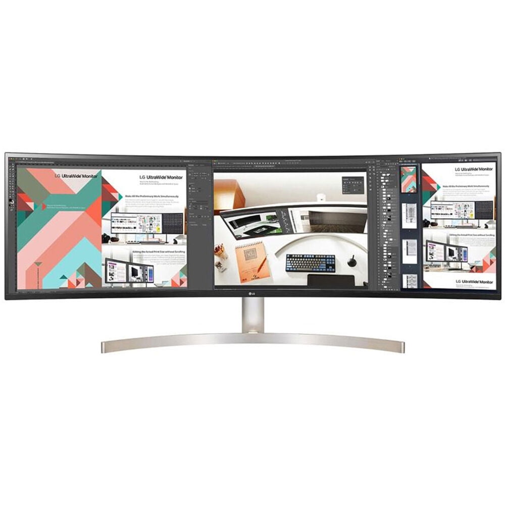 LG - 49WL95C-WE 49'' Curved Ultrawide Dual QHD Monitor - Silver - Serious Techies