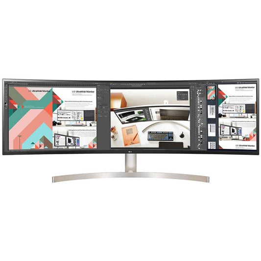 LG - 49WL95C-WE 49'' Curved Ultrawide Dual QHD Monitor - Silver - Serious Techies